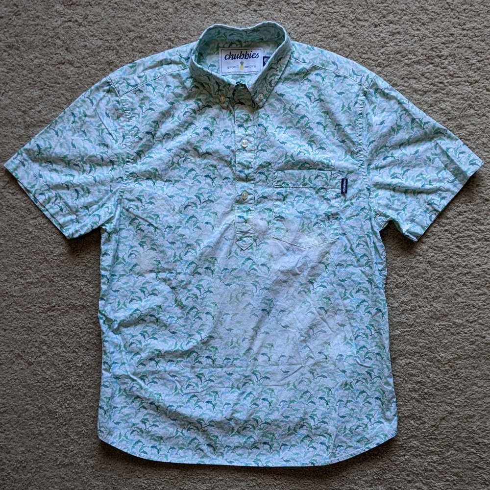 Chubbies Popover Shirt Dolphin Print